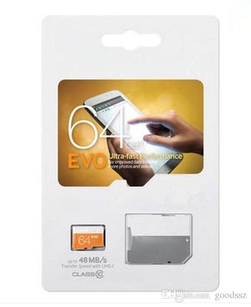 EVO 16GB 32GB 64GB карта памяти класса 10 UHS-1 TF Trans Flash с адаптером герметичный пакет