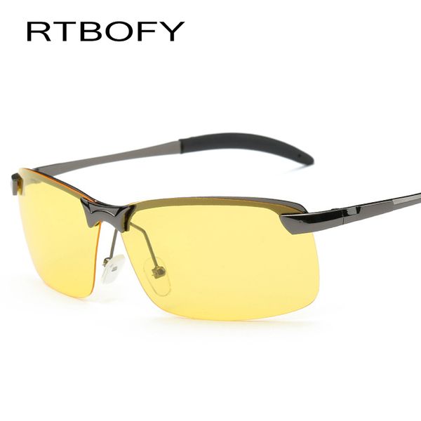 

rtbofy car drivers night vision goggles anti-glare polarizer sunglasses men brand designer outdoor sports sun glasses oculo 3043, White;black