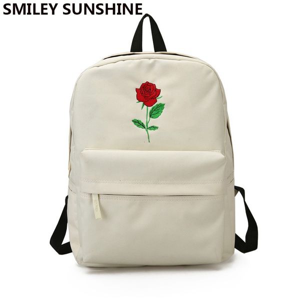 

2018 cute rose women backpack school bags for teenagers girls ladies bagpack canvas fabric backpack femalbag ing