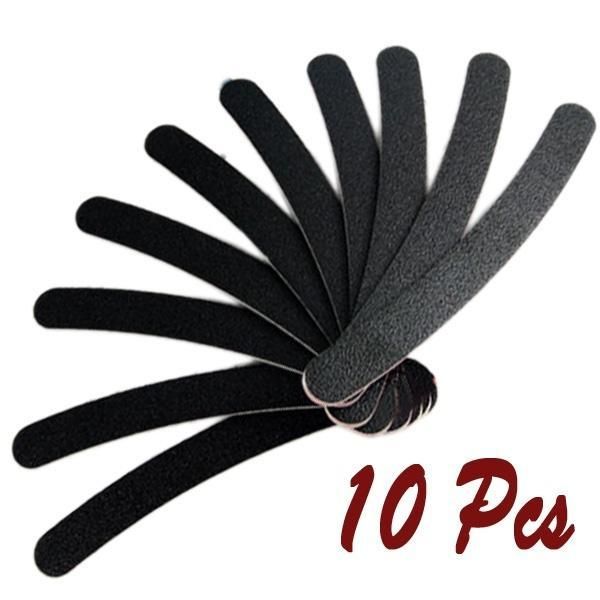 

nail files sanding 10x black 100/180 curve banana nail art tips manicure