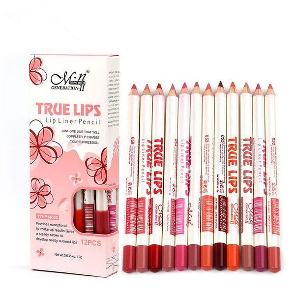 

M n menow brand make up true lip 12color lip liner pencil waterproof profe ional lip liner co metic tool p14002