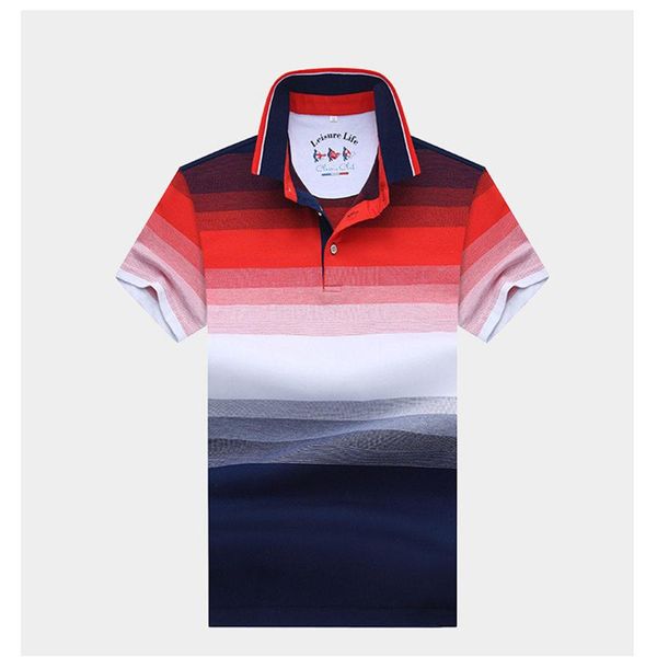 

весна и лето новый футболка бутик быстросохнущие с коротким рукавом футболки мужчины полоса хлопок мужская поло футболки мужская одежда zh, White;black