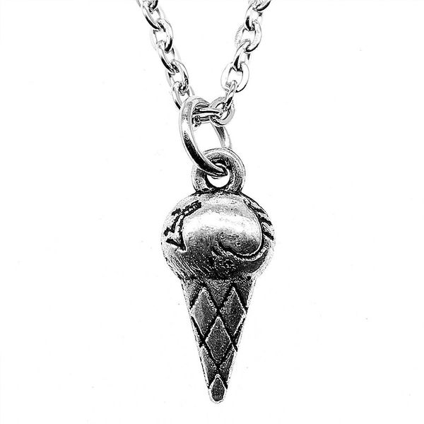 

wysiwyg 5 pieces metal chain necklaces pendants vintage necklace handmade ice cream 19x8x4mm n2-b10243, Silver