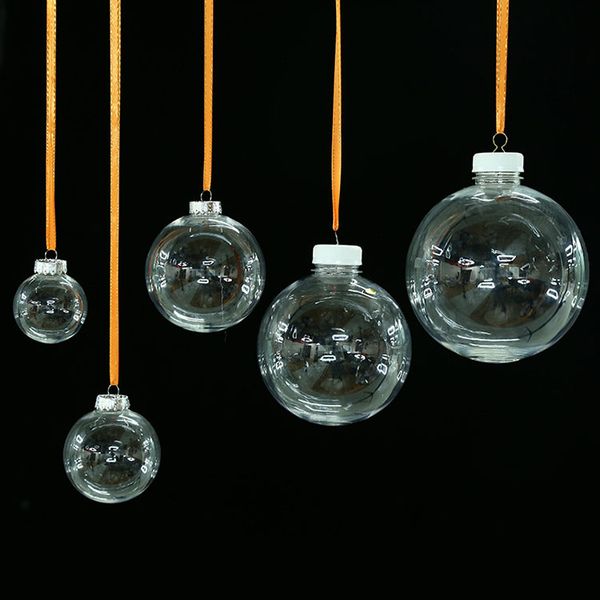 Acheter Diy Transparent Boule De Noël En Plastique Décoration De Noël En Plastique Boule Décoration Créative Partie Pendentif Enfants Cadeaux Af 9846