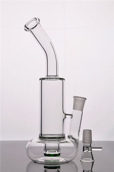 Tubulações de vidro simples de vidro de vidro puro tubulações de água de vidro curvadas Pescoço de petróleo de petróleo 10,5 polegadas e 18mm articulação