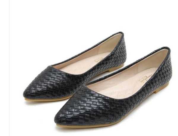 

send 2018 new style shallow mouth flat bottom women's single shoes, Black