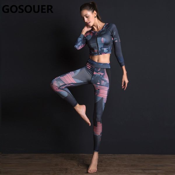 

women printed yoga set sports bra++ pants gym running sport yoga sets fitness pants breathable three-piece suit, White;red