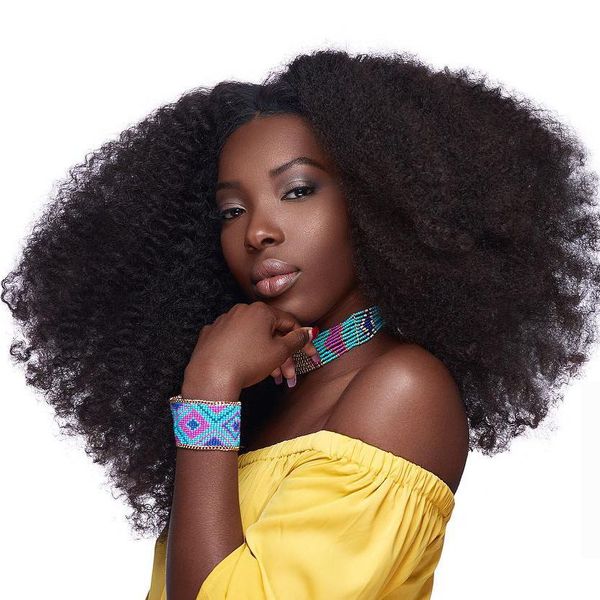 Afro Kinky Curly Brazilian Hair Weave Bundles Human Hair