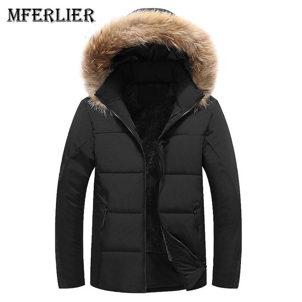 

2018 autumn winter men down jackets 5xl 6xl 7xl 8xl 9xl 10xl weight 155kg large size long sleeve keep warm plus size men coat, Black