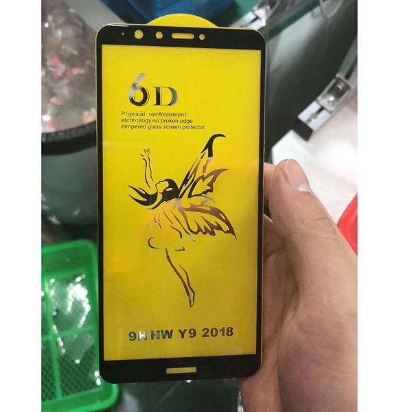 Pellicola in vetro temperato curvo a copertura totale 6D per Samsung A8 A7A5 2019 Custodia protettiva per schermo HD per Galaxy J7Pro J8 2018 Plus