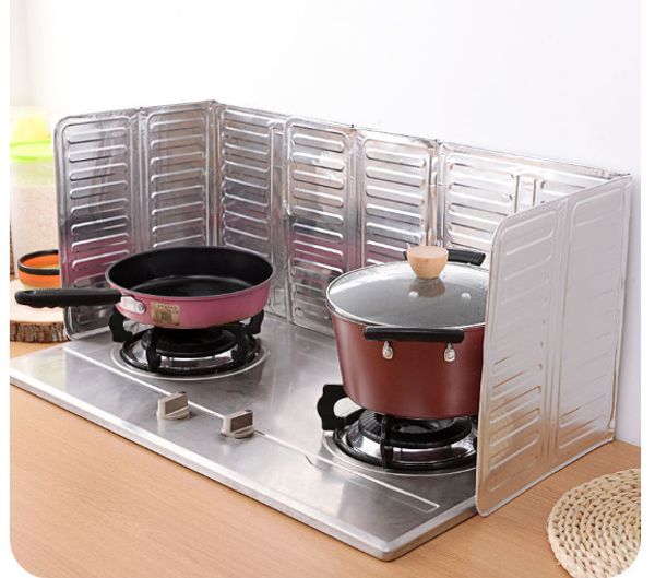 

алюминиевая фольга масляный блок масляный барьер плита для приготовления пищи теплоизоляция анти-брызги масло дефлектор кухонная утварь пост