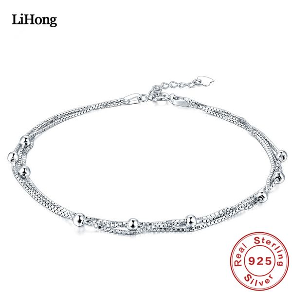 

new 925 silver anklet woman jewelry 100% 925 sterling silver anklet summer style, Red;blue