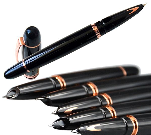 

30pcs/lot black fountain pen hooded nib yongsheng 6100 school supplies standard pens stationery set ing