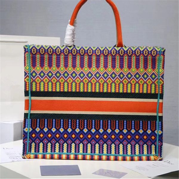 

Patterned canva hopping bag canva fabric wri t fabric double handle de ign large houlder trap large capacity drop hip tote