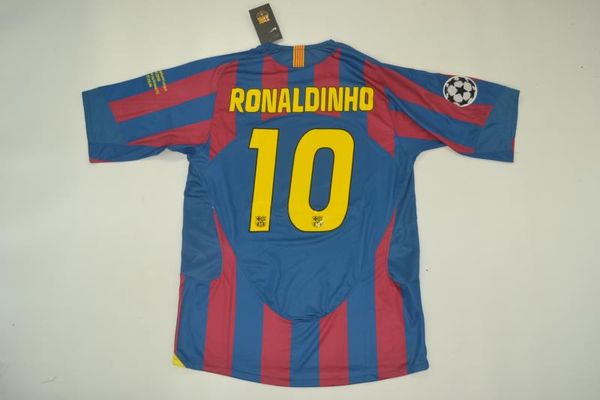

2006 final ver ion ronaldinho inie ta lar on puyol deco xavi eto 039 o giuly retor jer ey cla ic hirt running jer ey ize xxl