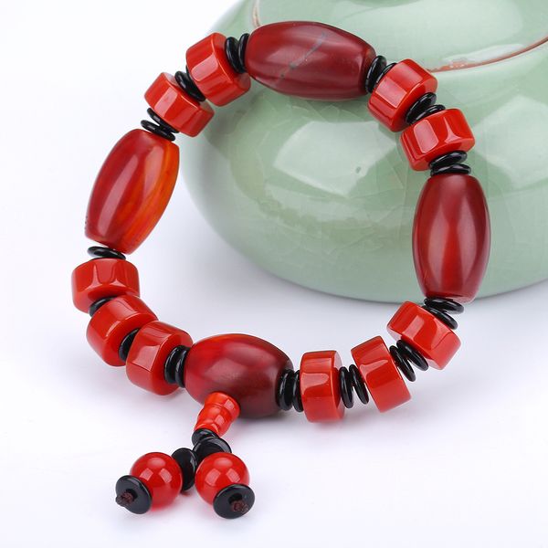 

natural stone chakra bracelet men red agate bead bracelet healing balance beads reiki buddha prayer yoga for women gift, Golden;silver