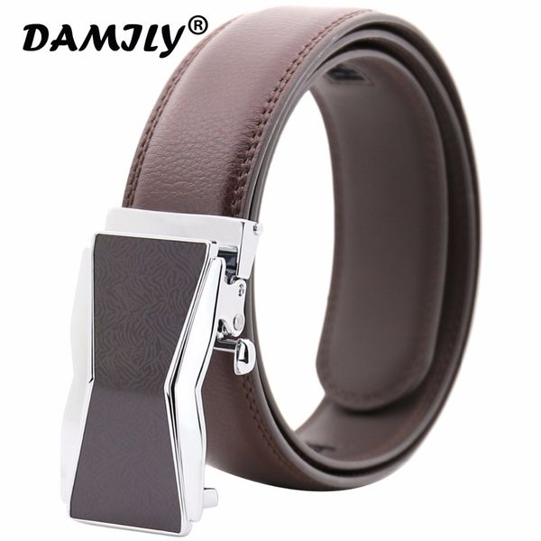 

mens business style belt designer leather strap male belt automatic buckle belts for men genuine leather strap for jeans, Black;brown