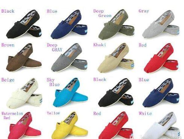 

2019 sell casual shoes women/men classics tom mrs loafers canvas slip-on flats shoes lazy shoes size w5-w10 m11-m15 ing, Black