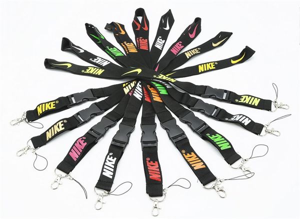 

Wholesale 10pcs Sports brand lanyard Strap Keychain IPhone Neck Strap many styles 29colors mixed