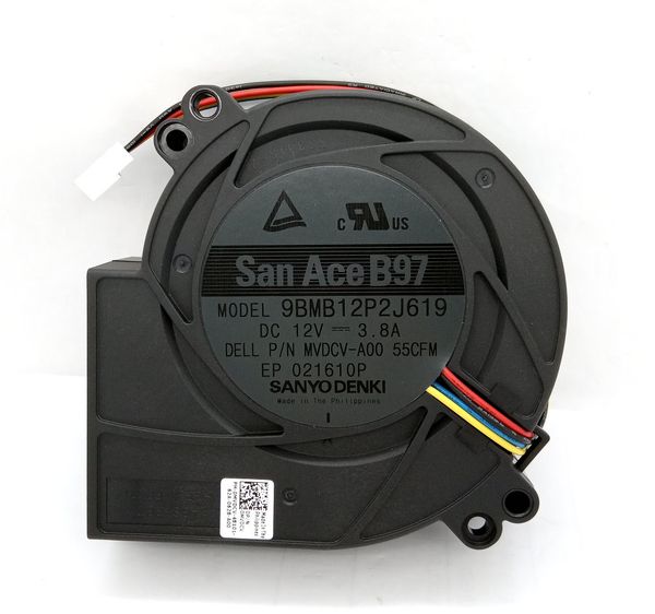 Novo original SANYO San Ace B97 9BMB12P2J619 DC12V 3.8A MVDCV-A00 55CFM 97*33MM para ventilador de refrigeração do computador Dell Blower