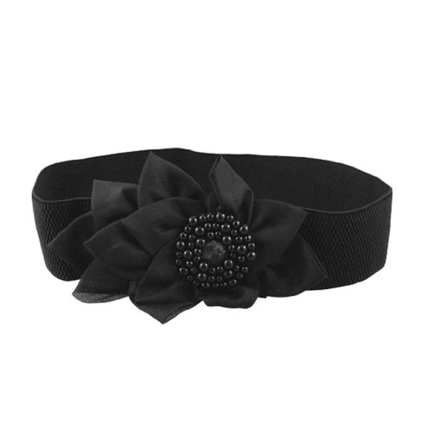 

new 2.4" width black textured band elastic cinch waist belt for ladies, Black;brown