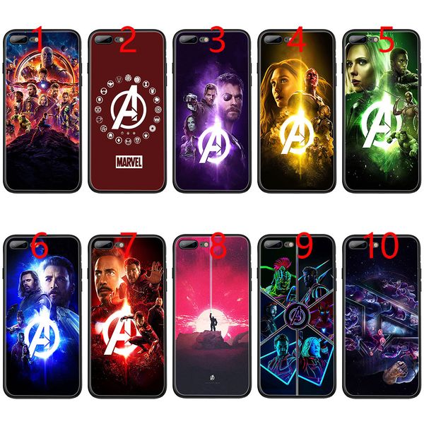 

Marvel Мстители Infinity War Мягкий Черный ТПУ Телефон Чехол для iPhone XS Max XR 6 6s 7 8 Plus 5 5s SE Cover