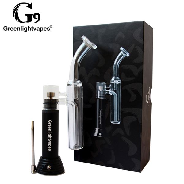 

Аутентичные Greenlightvapes G9 MINI HENAIL Kit 1500 мАч Встроенное устройство Lipo Dab Rig со стеклянным фильтром Bubbler