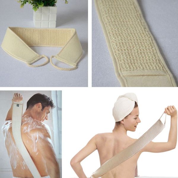 

1pc soft skin care exfoliating loofah sponge back strap bath shower body massage spa cleaning scrubber brush body wash