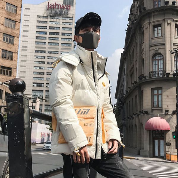 

winter jacket men 2018 new parka coat male thick winter hip hop windbreaker cotton hooded overcoat us s, Black;brown
