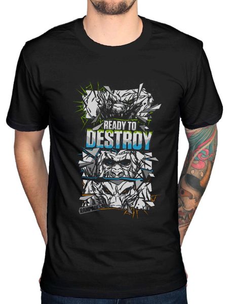 

official rampage ready to destroy t-shirt movie tv merch shows, White;black