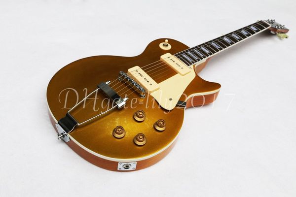 

refinementcustom 1956 goldwith p90 pickups electric guitar jazz guitar