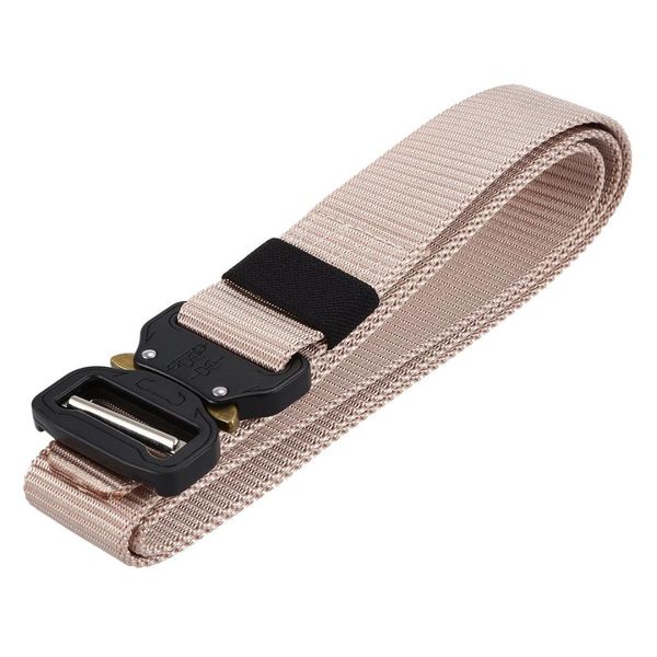 

tactical belt, style webbing riggers web belt with heavy-duty quick-release metal buckle (1.5 - inch wide, Black;gray