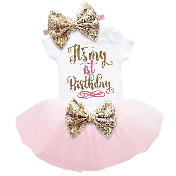 

gold sequin bow dress 0-2 year birthday outfits baby one year first christening gown infant tutu dress 6m 12m 24m infant clothes, Red;yellow