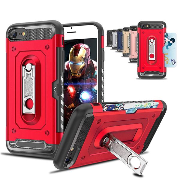 

Future hybrid armor ca e with card lot metal tand holder for iphone x 8 7 6 5 e amung 7 edge 8 9 plu note note8 j2 j5 j7 prime