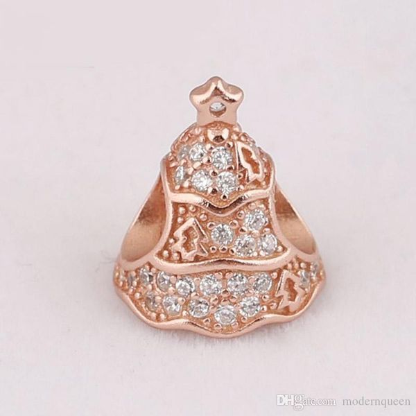 Charm Pandora Albero Di Natale.Acquista 5 Pezzi Lotto Charms In Oro Rosa Albero Di Natale Adatto Ai Braccialetti Stile Pandora 781765cz H9 A 43 46 Dal Charmingwholesaler Dhgate Com