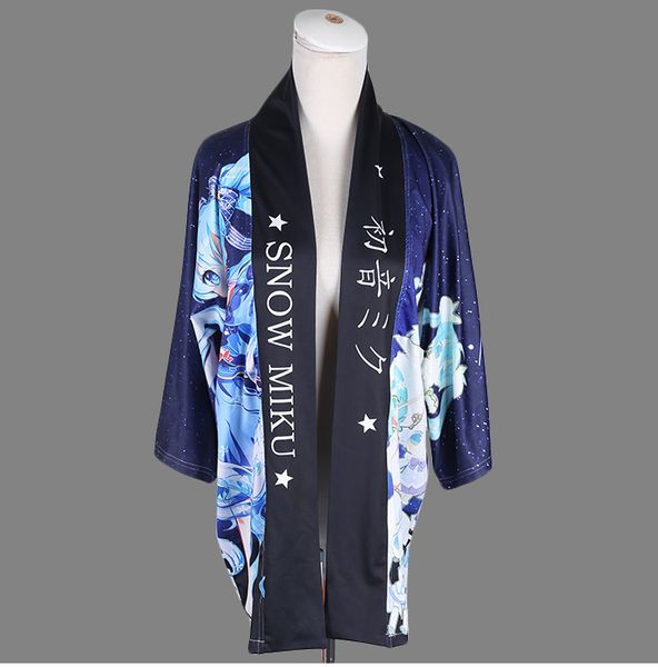 

japanese kimono traditional yukata cardigan haori hatsune miku vocaloid coat cosplay shawl bathrobes, Red