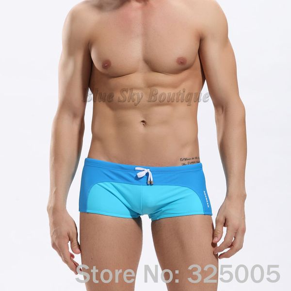 

men's patchwork swimwear sky blue swim trunks men bikini swimsuit seobean bathing suit for man swimming boxers swim shorts