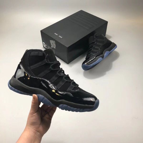 

real carbon fiber blackout 11 cap and gown prom night men 11s gamma blue midnight navy basketball shoes
