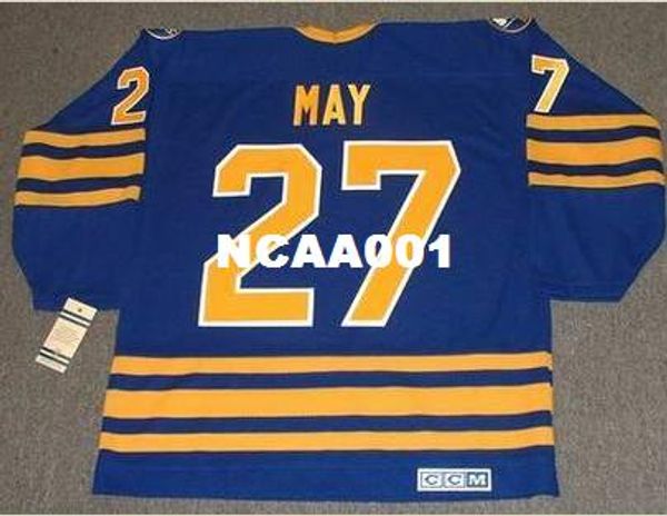 

мужские # 27 брэд может buffalo сабли 1992 скк старинные хоккей джерси или обычай любое имя или номер ретро джерси, Black;red