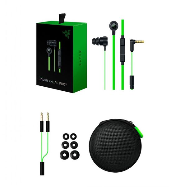 Razer Hammerhead Pro V2 Kopfhörer In-Ear-Kopfhörer mit Mikrofon mit Einzelhandelsverpackung In-Ear-Gaming-Headsets DHL-FREE