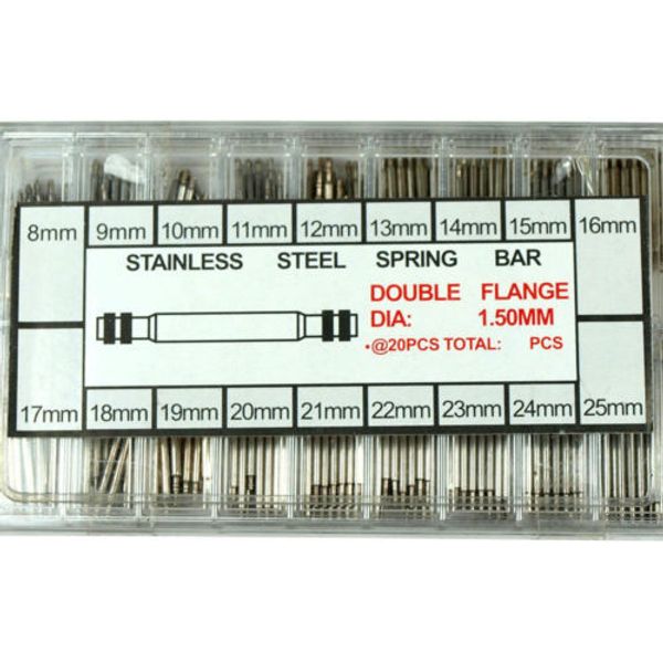 

360pcs 1.5mm [8-25mm] stainless steel watch band spring bar ing