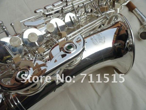 Kopie Jupiter JAS-567GL Altsaxophon E-Flat Tune Musikinstrumente Oberfläche versilbert Professionelles Saxophon mit Koffermundstück