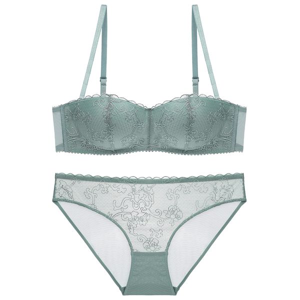 

underwear ladies lace bikini padded push up seamless 2018 lingerie half cup lace panties womens lace underwear panty bra set, Red;black