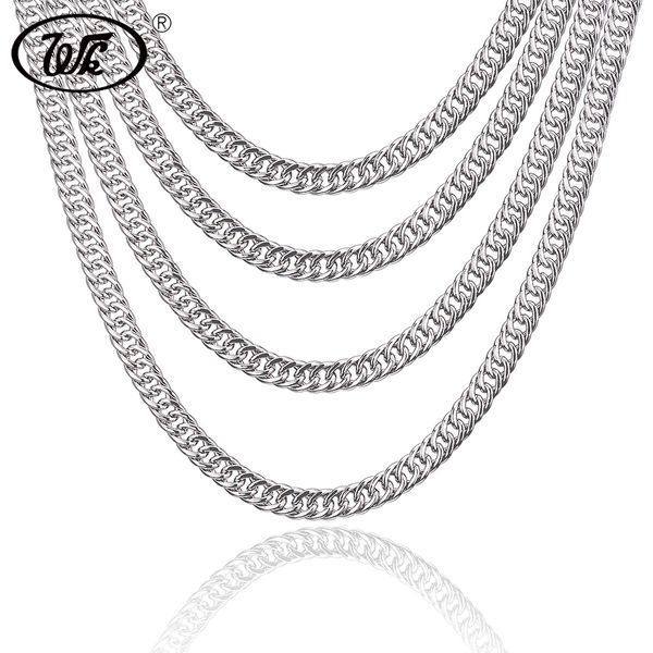 

wk genuine 925 sterling silver cuban curb men chain necklace hip hop rapper mens chains 4mm 5mm 6mm 7mm 18 20 22 inch w9 nm003