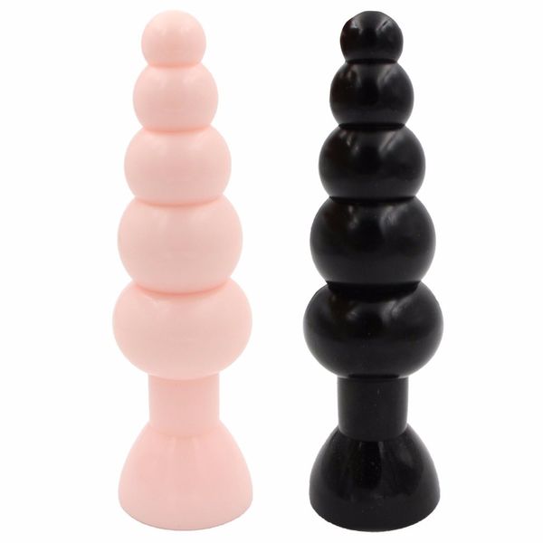 Macio-tamanho diferente anal contas com ventosa grande Butt Plug plugue Anal próstata adulto Sex Toys para homens Gay mulher brinquedos eróticos Y18110106