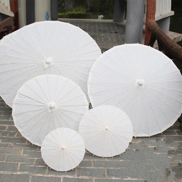 

bridal wedding parasols white paper umbrellas chinese mini craft umbrella diameter 20/30/40/60cm wedding umbrellas for wholesale