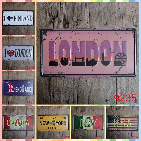 Compre Nuevo Ee Uu Canada Londres Carteles De Chapa Metalicos 15