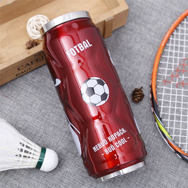 

fashion 500ml 2 colors cola can bottle water cup stainless steel sport vacuum insulated mug cup sith straw lids 100pcs t1i831