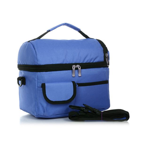 

large thicken folding fresh keep waterproof oxford cloth cooler lunch bag thermal insulation pack for steak ice sal, Blue;pink