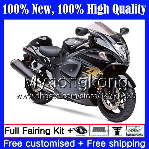 Corpo para SUZUKI Hayabusa GSXR1300 08 09 10 11 19MY51 GSX R1300 2008 2009 2010 2011 GSXR 1300 Fábrica preto 12 13 14 15 Carenagem Carenagem